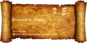 Kucsera Emma névjegykártya