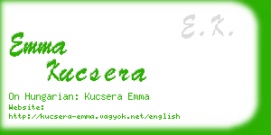 emma kucsera business card